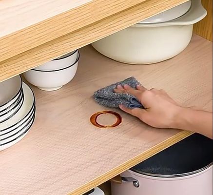 Plastic Pink Shelf Liners for Home and Kitchen Cabinets Rectangle Shape Waterproof