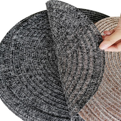 Kitchen Room Space Luxury Golden Waterproof PVC Round Christmas Dining Table Place Mats