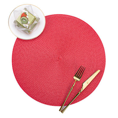 Kitchen Room Space Luxury Golden Waterproof PVC Round Christmas Dining Table Place Mats