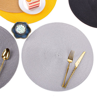 Kitchen Room Space Luxury Golden Waterproof PVC Round Christmas Dining Table Place Mats