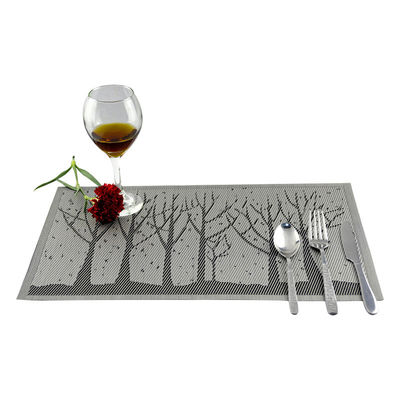 Rectangle Purple Custom Logo Pvc Placemat Table Mats Washable Waterproof Placemats